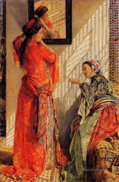 インドア ゴシップ カイロ オリエンタル ジョン フレデリック ルイス アラブ人 Oil Paintings